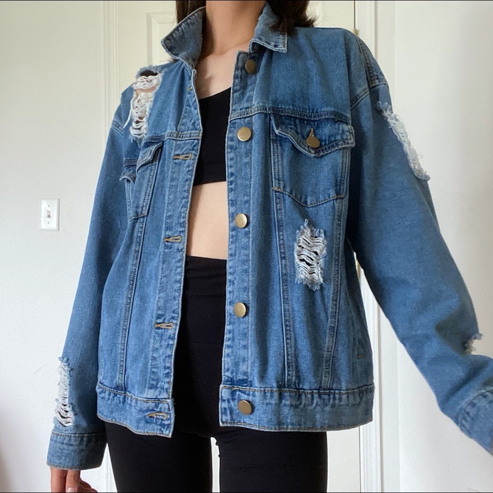 Ripped Denim Jacket